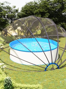VidaXL Zwembadkoepel 559x275 cm