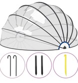 VidaXL Zwembadkoepel 559x275 cm