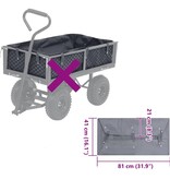 VidaXL Tuinwagenvoering 81x41x21 cm stof donkergrijs