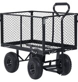 VidaXL Tuinwagen 350 kg zwart