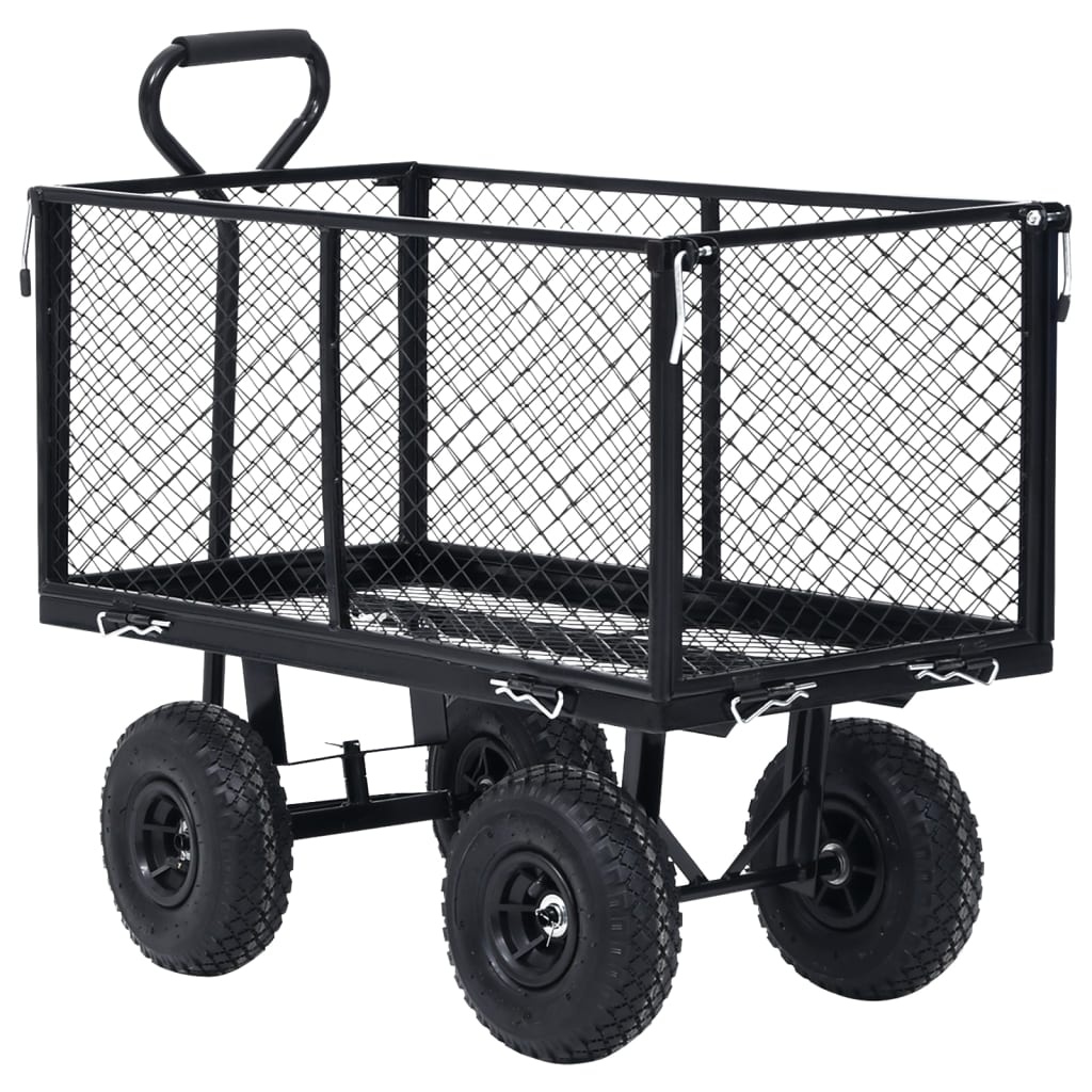 VidaXL Tuinwagen 350 kg zwart