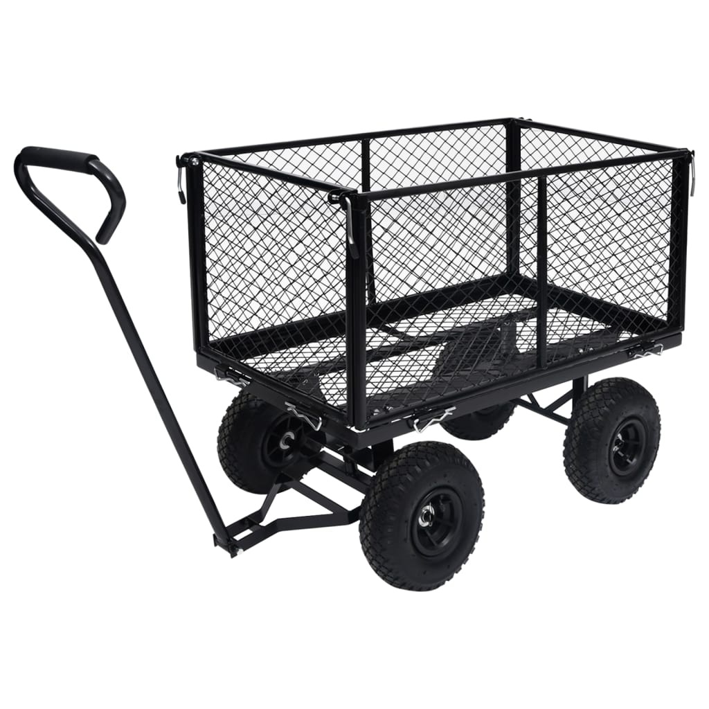 VidaXL Tuinwagen 350 kg zwart