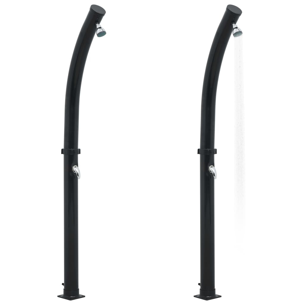 VidaXL Solardouche 20 L 214 cm zwart