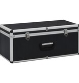 VidaXL Opbergkoffers 3 st aluminium zwart