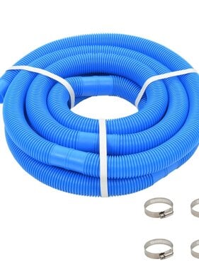 VidaXL Zwembadslang met klemmen 38 mm 6 m blauw