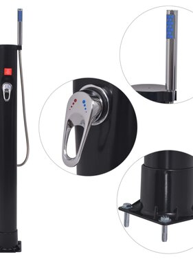 VidaXL Solar douche 8 L PVC staal