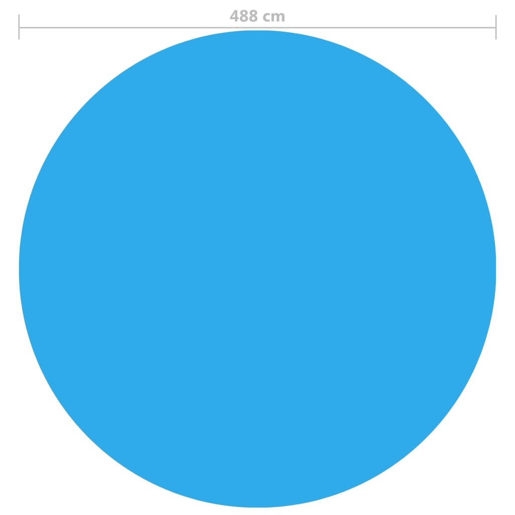 VidaXL Zwembadzeil rond 488 cm PE blauw