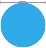 VidaXL Solar zwembadfolie drijvend rond 250 cm PE blauw