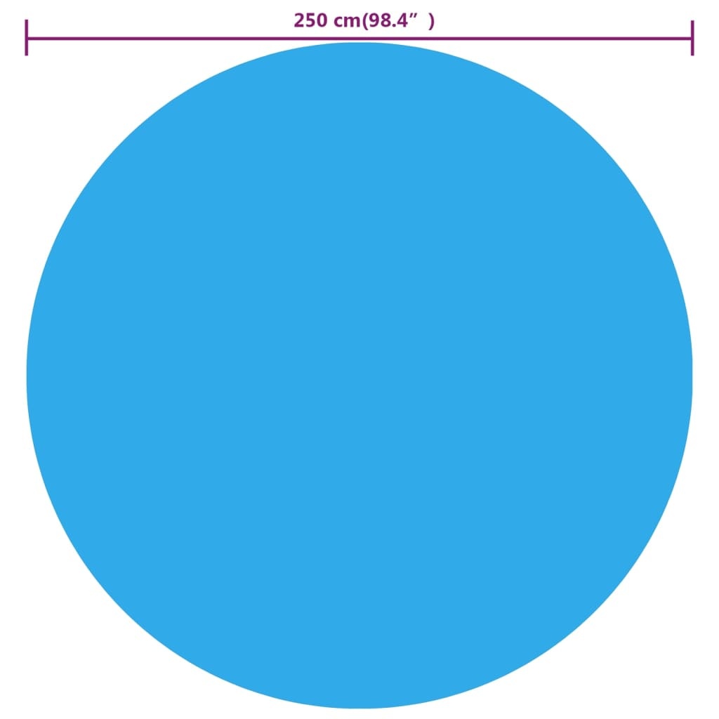 VidaXL Solar zwembadfolie drijvend rond 250 cm PE blauw