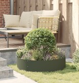 VidaXL Olijfgroene Plantenbakken Olijfgroen Metaal Groot