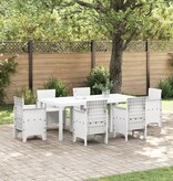 VidaXL Tuintafel 200x100x73 cm poly rattan wit