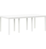 VidaXL Tuintafel 200x100x73 cm poly rattan wit