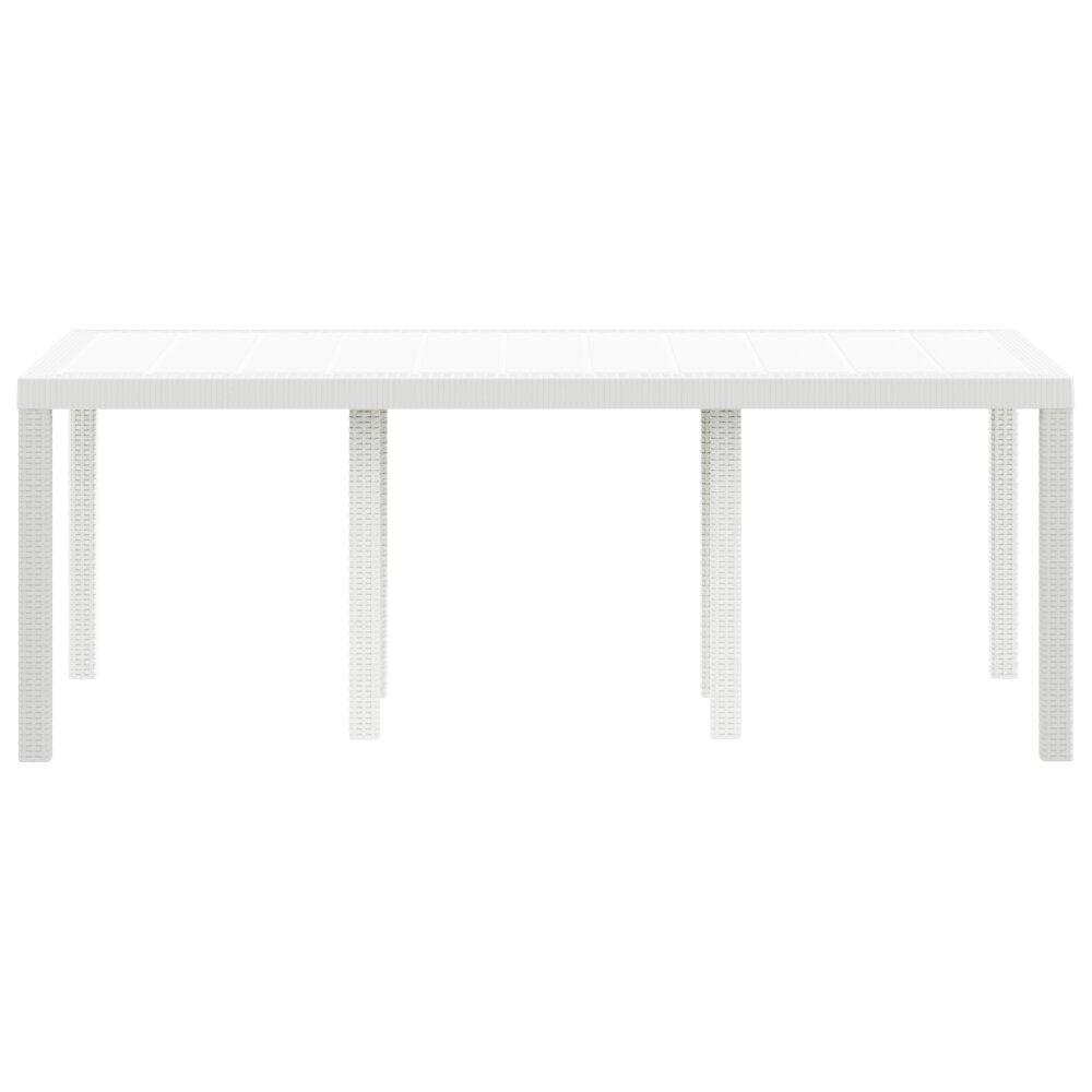 VidaXL Tuintafel 200x100x73 cm poly rattan wit