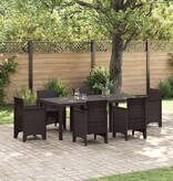 VidaXL Tuintafel 200x100x73 cm poly rattan bruin