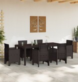 VidaXL Tuintafel 200x100x73 cm poly rattan bruin