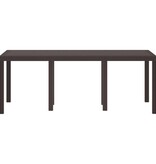 VidaXL Tuintafel 200x100x73 cm poly rattan bruin