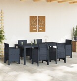 VidaXL Tuintafel 200x100x73 cm poly rattan antraciet