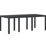 VidaXL Tuintafel 200x100x73 cm poly rattan antraciet