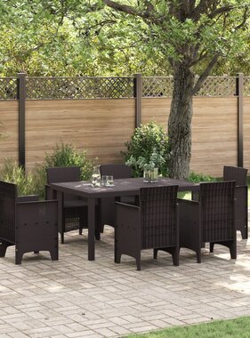VidaXL Tuin Tafel Bruin 150x100x73 cm Poly Rattan