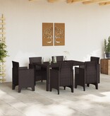 VidaXL Tuin Tafel Bruin 150x100x73 cm Poly Rattan