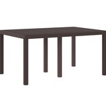 VidaXL Tuin Tafel Bruin 150x100x73 cm Poly Rattan