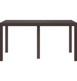 VidaXL Tuin Tafel Bruin 150x100x73 cm Poly Rattan