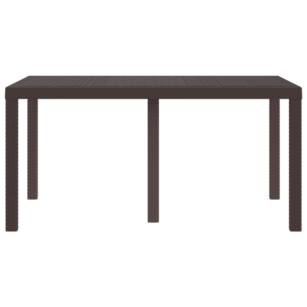VidaXL Tuin Tafel Bruin 150x100x73 cm Poly Rattan