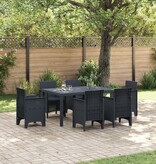 VidaXL Tuintafel Anthraciet 150x100x73 cm Poly Rattan