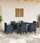 VidaXL Tuintafel Anthraciet 150x100x73 cm Poly Rattan