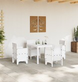 VidaXL Tuin Tafel Wit 100x100x73 cm Poly Rattan