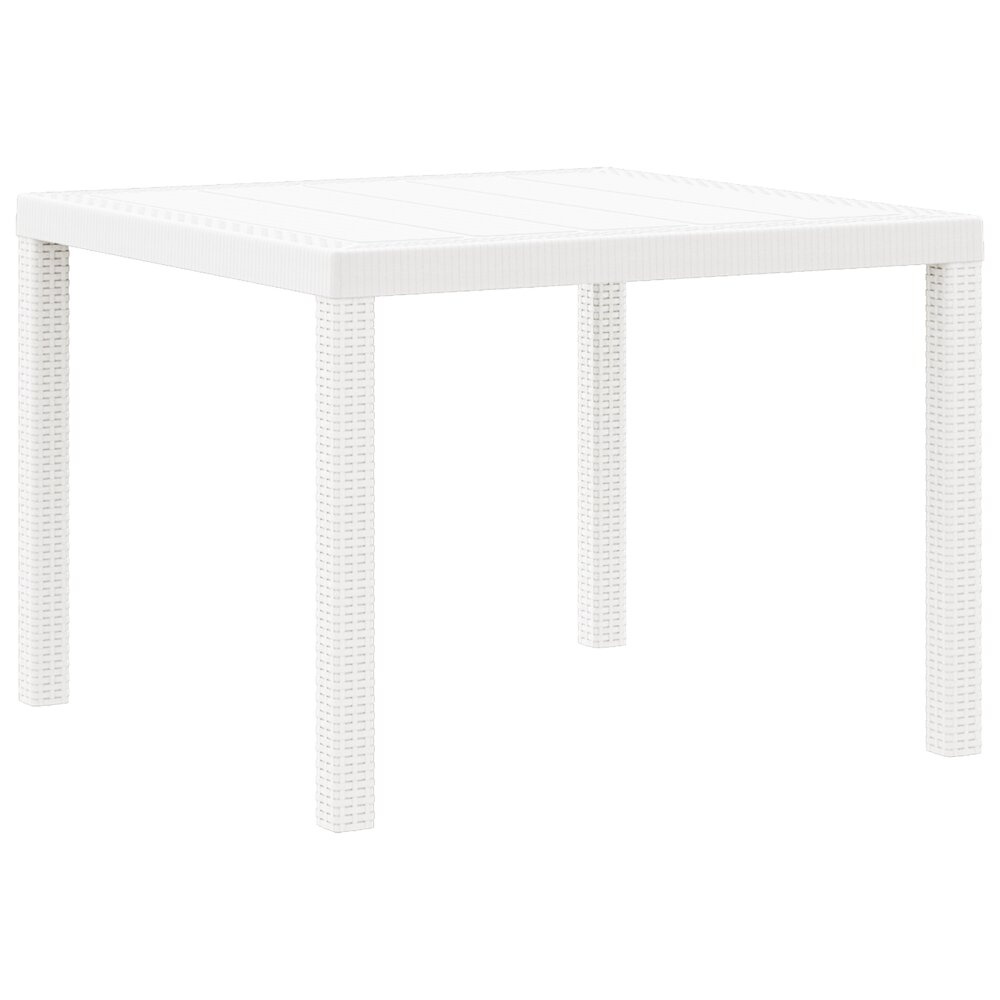 VidaXL Tuin Tafel Wit 100x100x73 cm Poly Rattan