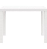 VidaXL Tuin Tafel Wit 100x100x73 cm Poly Rattan