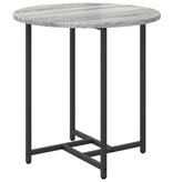 VidaXL 2-delige Bijzettafelset hout en metaal grijs sonoma eikenkleur