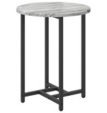 VidaXL 2-delige Bijzettafelset hout en metaal grijs sonoma eikenkleur