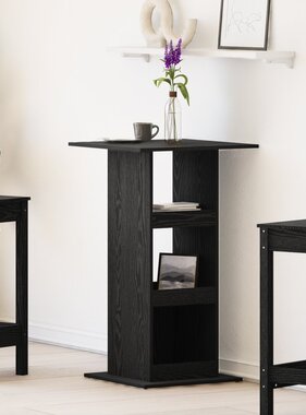 VidaXL Barkast met Opslag Zwart Eiken 60x60x102 cm Bewerkt Hout