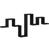 VidaXL Wandplank Zwart Eiken 104,5x10x43 cm Bewerkt Hout