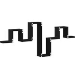 VidaXL Wandplank Zwart Eiken 104,5x10x43 cm Bewerkt Hout