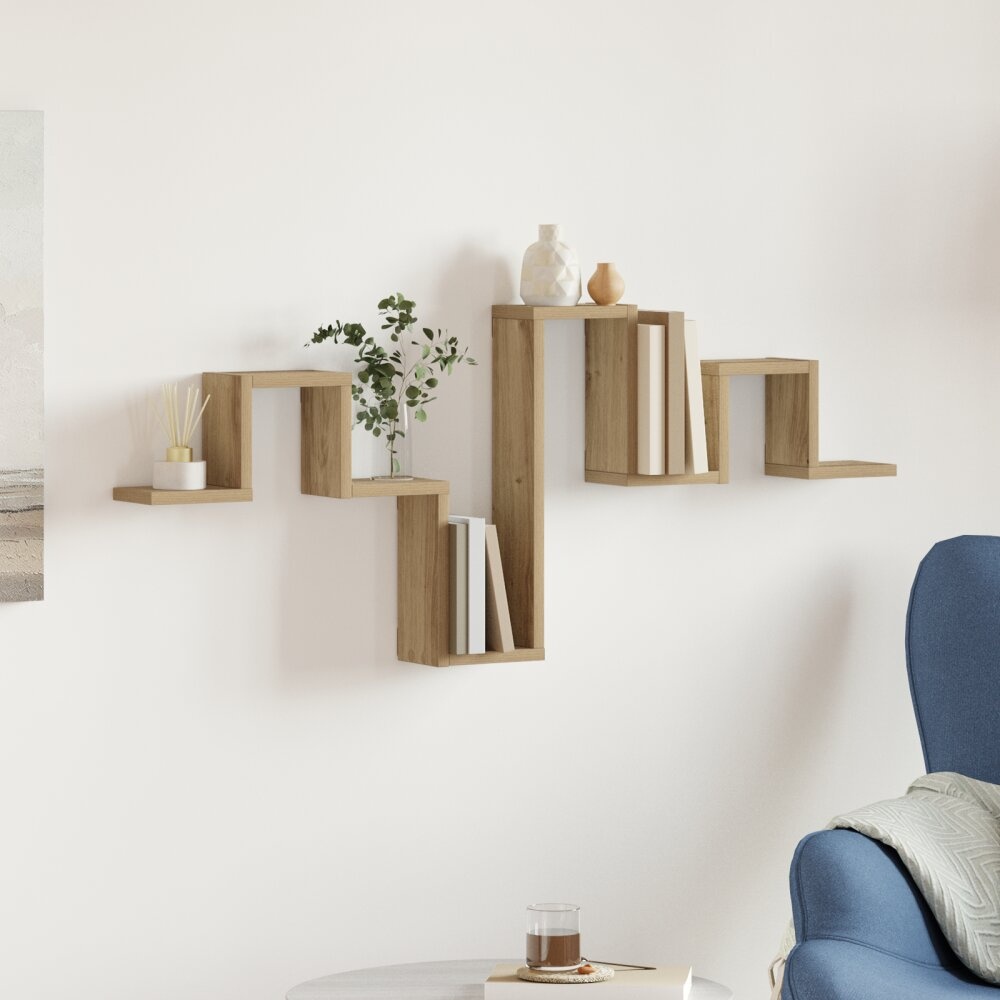 VidaXL Wandplank Artisan Eiken 104,5x10x43 cm Hout samengesteld