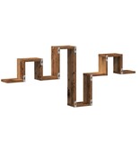 VidaXL Wandplank Oud Hout 104,5x10x43 cm Engineered Wood