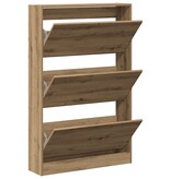 VidaXL Schoenenkast Artisan Eik 80x21x125,5 cm Engineered Hout