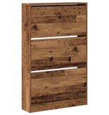 VidaXL Schoenenkast Oude Hout 80x21x125,5 cm Engineered Wood