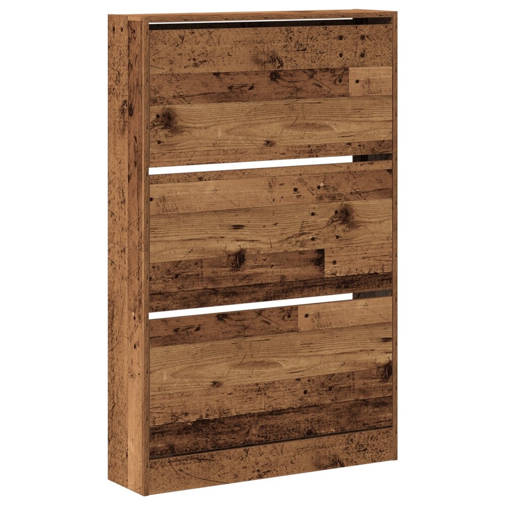VidaXL Schoenenkast Oude Hout 80x21x125,5 cm Engineered Wood