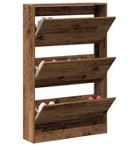 VidaXL Schoenenkast Oude Hout 80x21x125,5 cm Engineered Wood