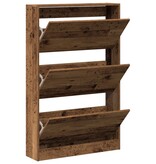 VidaXL Schoenenkast Oude Hout 80x21x125,5 cm Engineered Wood