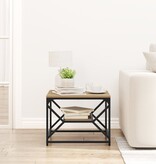 VidaXL Salontafel met Plank Artisan Eiken 51x50x40 cm Bewerkt Hout