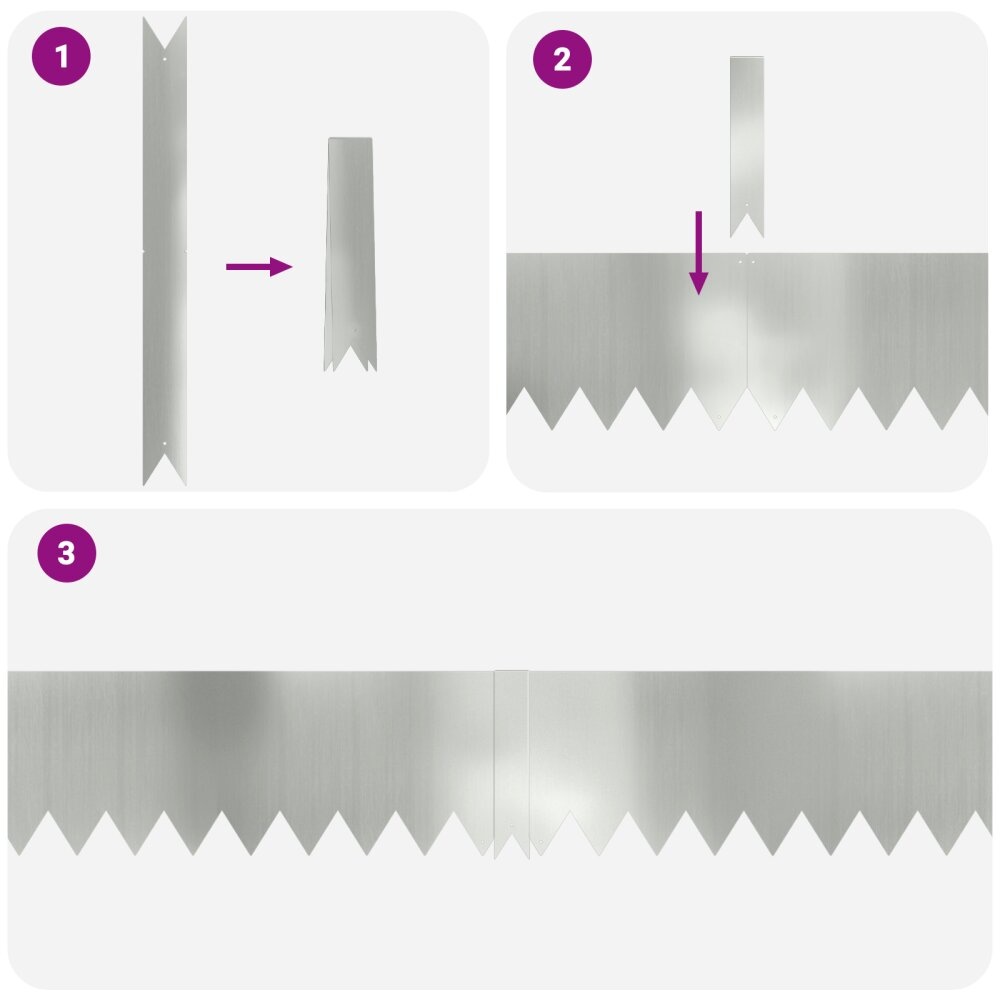 VidaXL Gazonranden 30 st 100x0,5x20 cm gegalvaniseerd staal