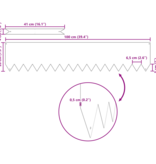 VidaXL Gazonranden 10 st 100x0,5x20 cm gegalvaniseerd staal