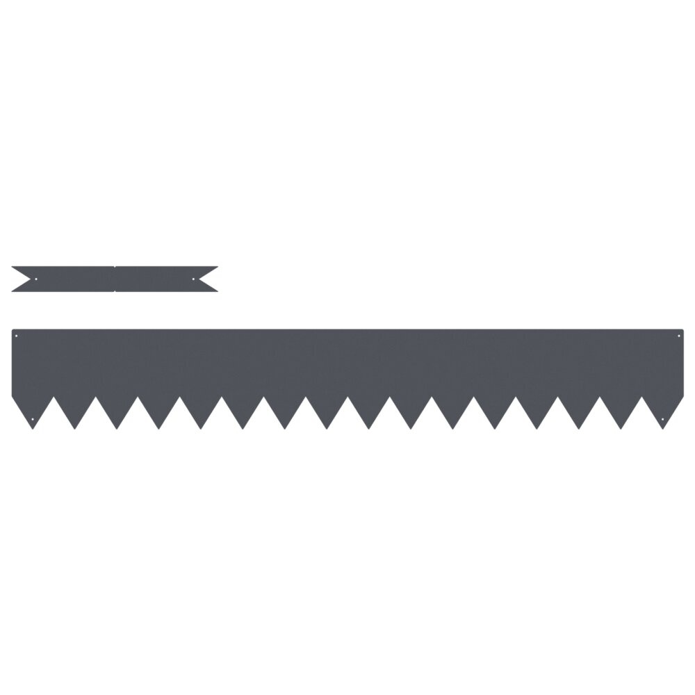 VidaXL Gazonranden 10 st 100x0,5x15 cm staal anatraciet