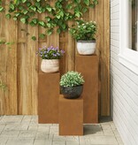 VidaXL Plantenstandaards 3 st pilaar cortenstaal