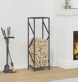 VidaXL Brandhoutrek 34x25x100 cm koudgewalst staal antracietkleurig